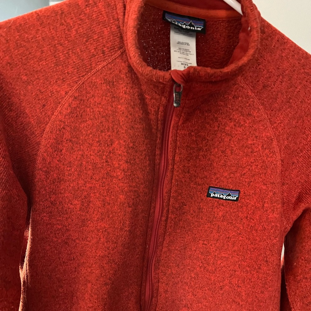 Patagonia burnt Orange full zip better sweater